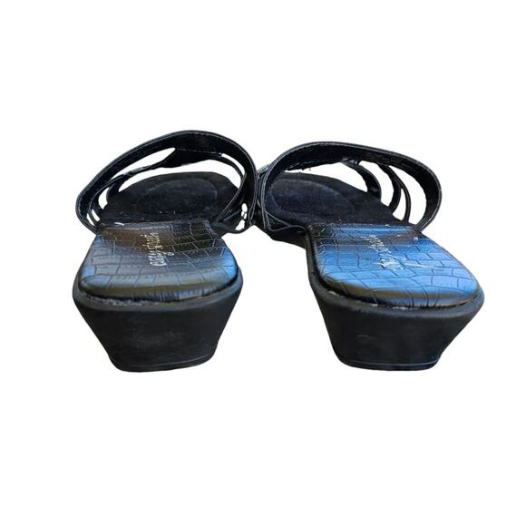 Easy Street Torrid Sandal Black Crocodile Size 11 - Picture 5 of 7